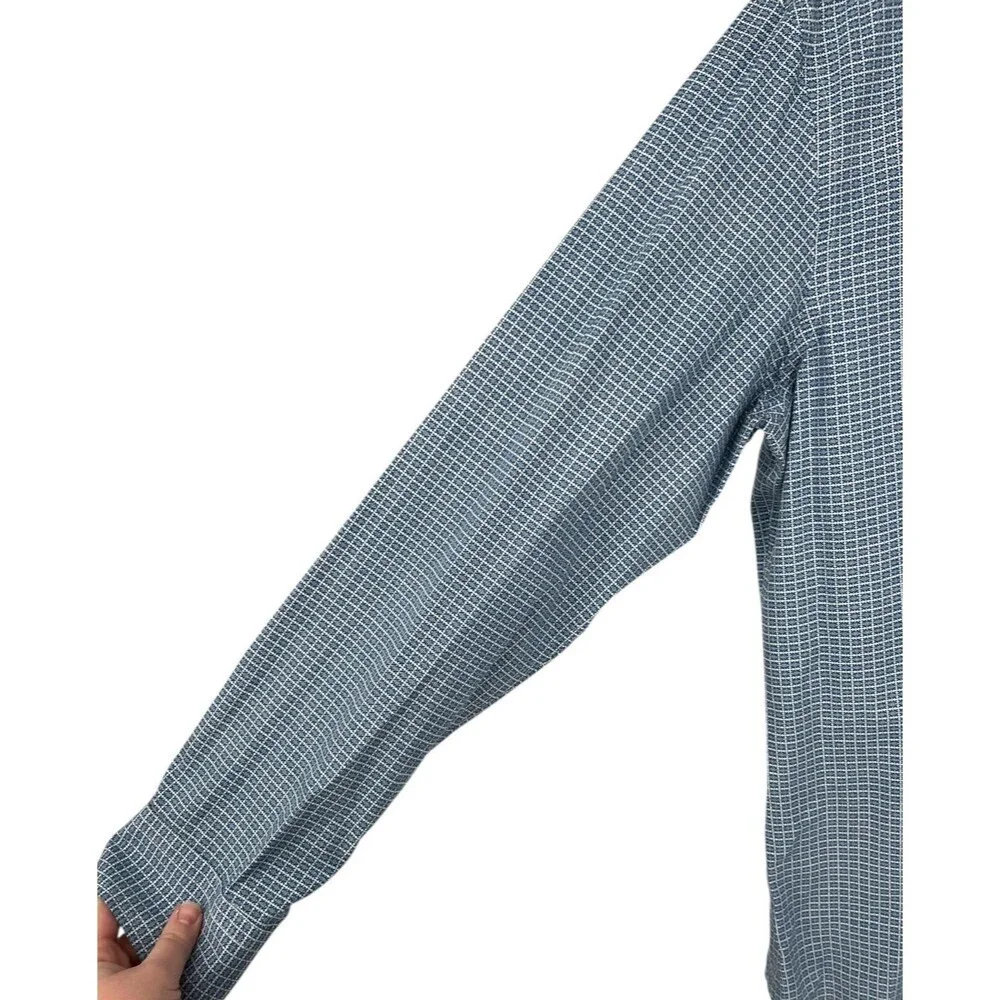 Banana Republic Shirt Men's Size 17 - 17 1/2 , 35 - 36 Blue Geometric Slim